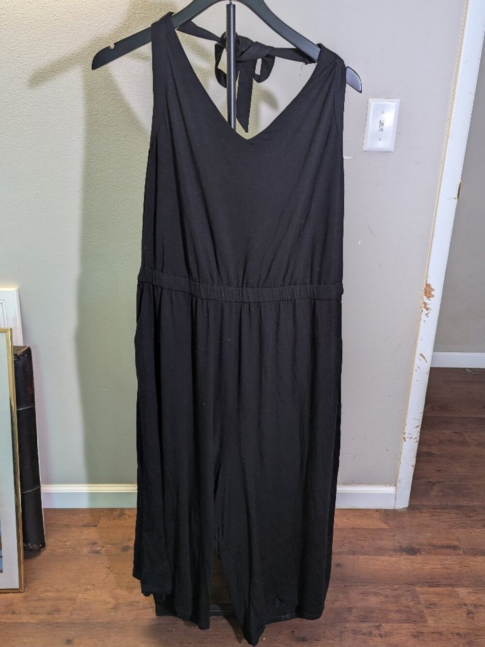 Super Soft by Torrid Black Halter Top Romper